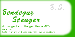 bendeguz stenger business card